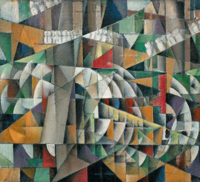 Иван Клюн. «Пробегающий пейзаж», 1914