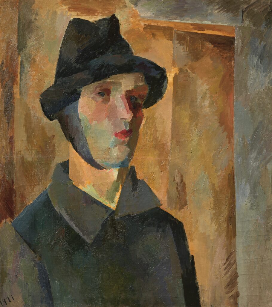 нарисованный портрет мужчины с перевязанным ухом и в черной шляпе